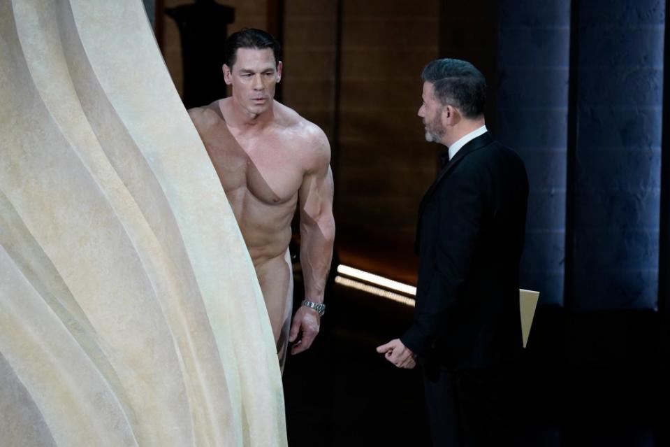 At that moment, Cena, 46, popped out from behind the elegant set and bleated that he did not want to proceed with the joke. Jack Gruber-USA TODAY