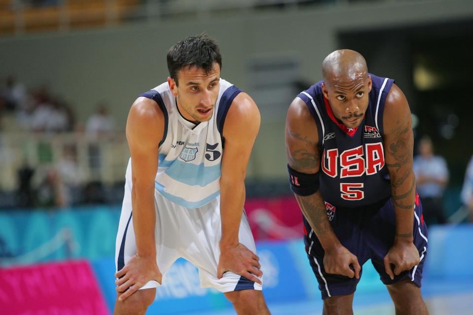 Ginobili and Argentina won gold at the 2004 Olympics while the United States had to settle for bronze