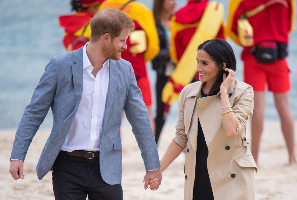 Harry and Meghan in Melbourne on day 3 of their tour (PA)