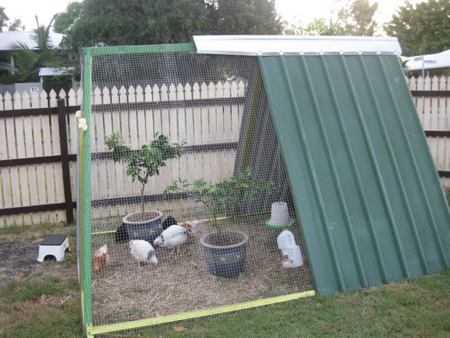 Repurposed Swing Set DIY A Frame Chicken Coop