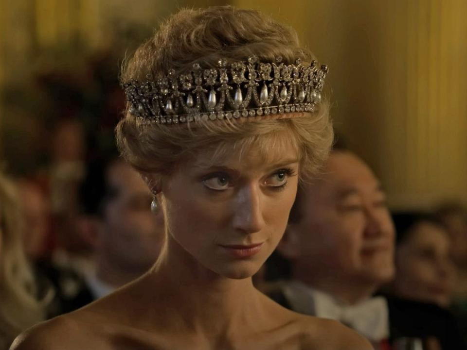 Elizabeth Debicki as Diana in The Crown season 5 (Netflix)