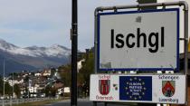 A sign marks the ski resort of Ischgl