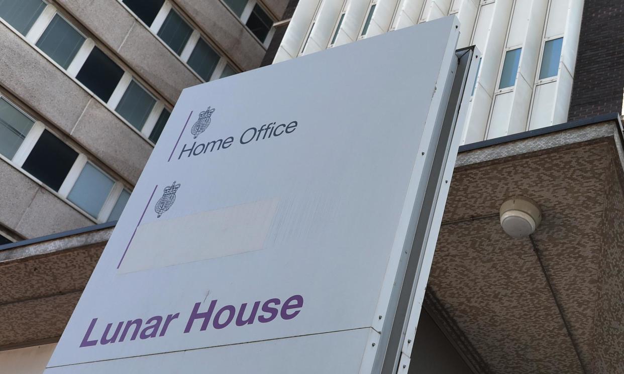 <span>The Sudanese man is one of three people being held at Lunar House immigration reporting centre in Croydon, according to Soas Detainee Support.</span><span>Photograph: Martin Godwin/The Guardian</span>