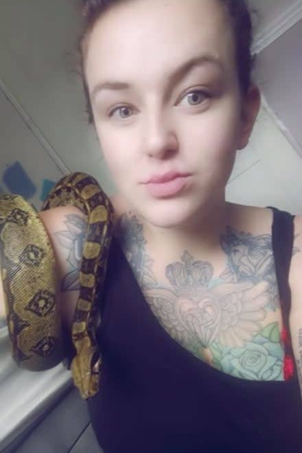 Shannon Surch and her snake Boa (Shannon Surch)