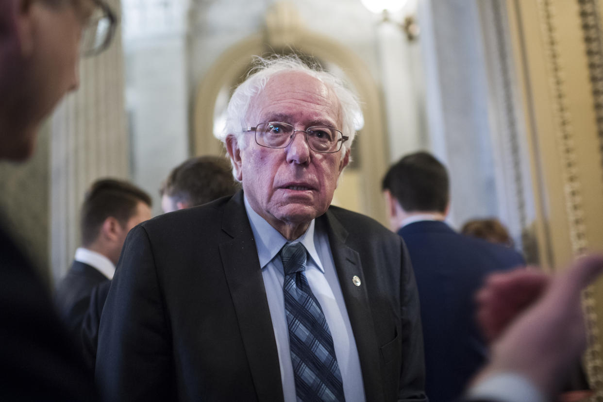 Sen. Bernie Sanders, the Vermont independent, in the Capitol on Jan. 24, 2019. (Photo: Tom Williams/CQ Roll Call/Getty Images)