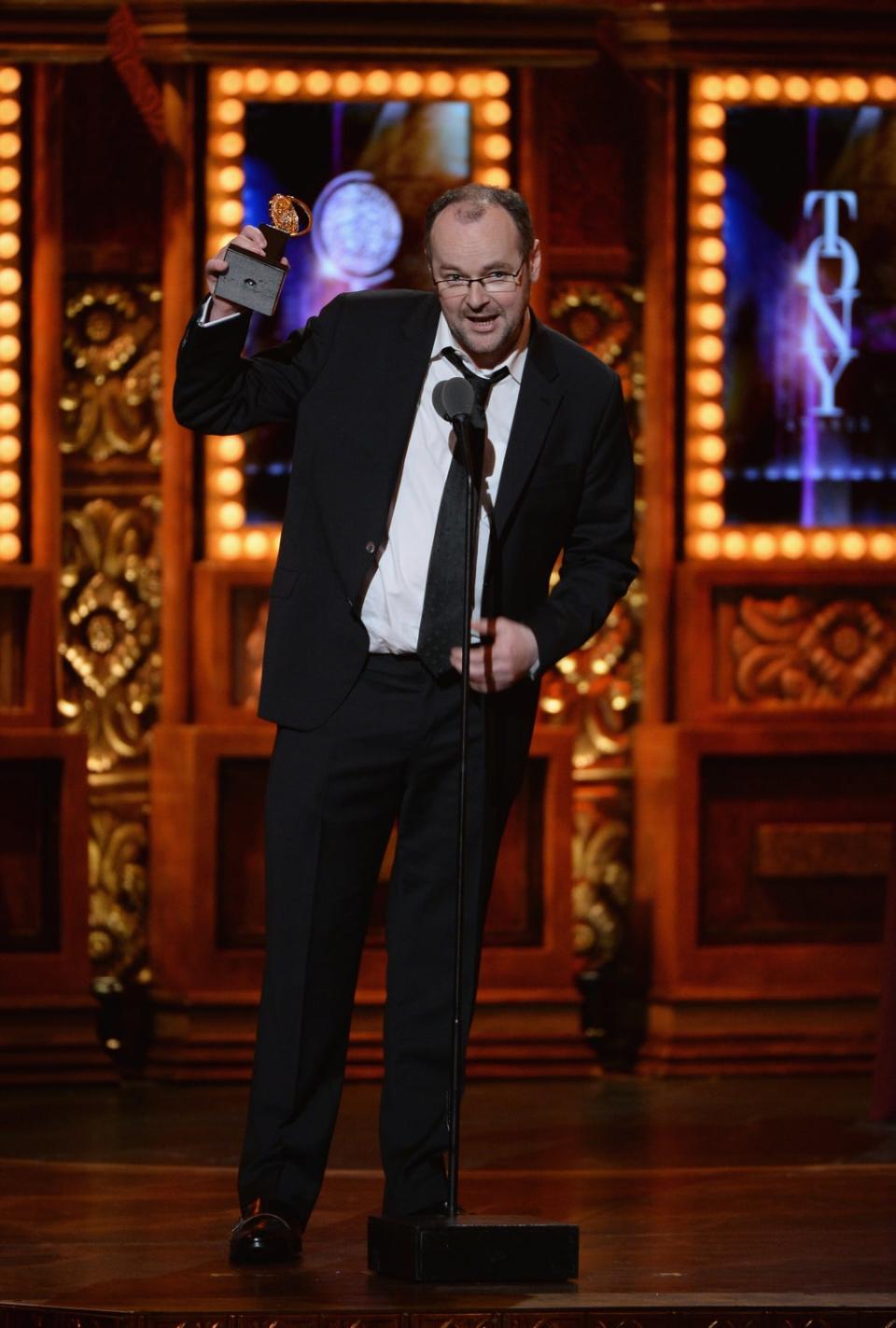 Dennis Kelly wins Best Book of a Musical at the 2013 Tonys (Getty)