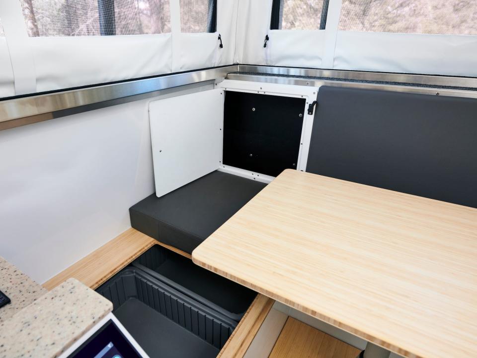 The EC Terranova's under dinette storage.