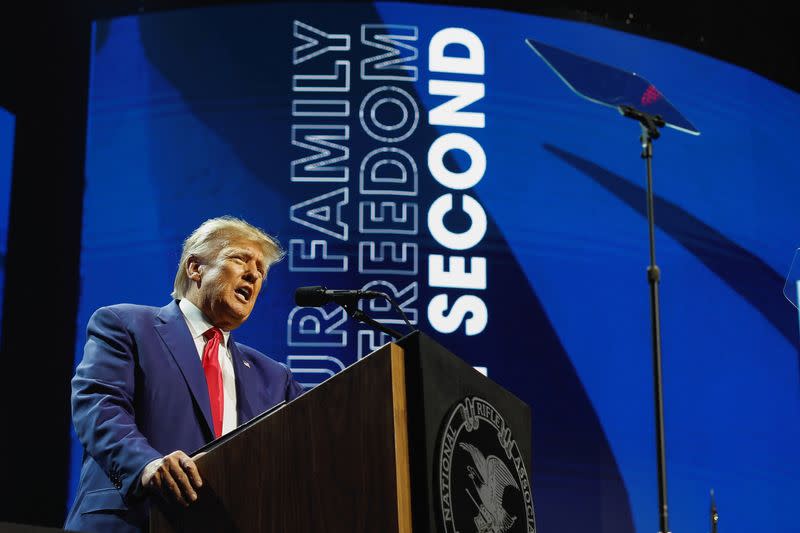 The National Rifle Association (NRA) annual meeting is held in Indianapolis