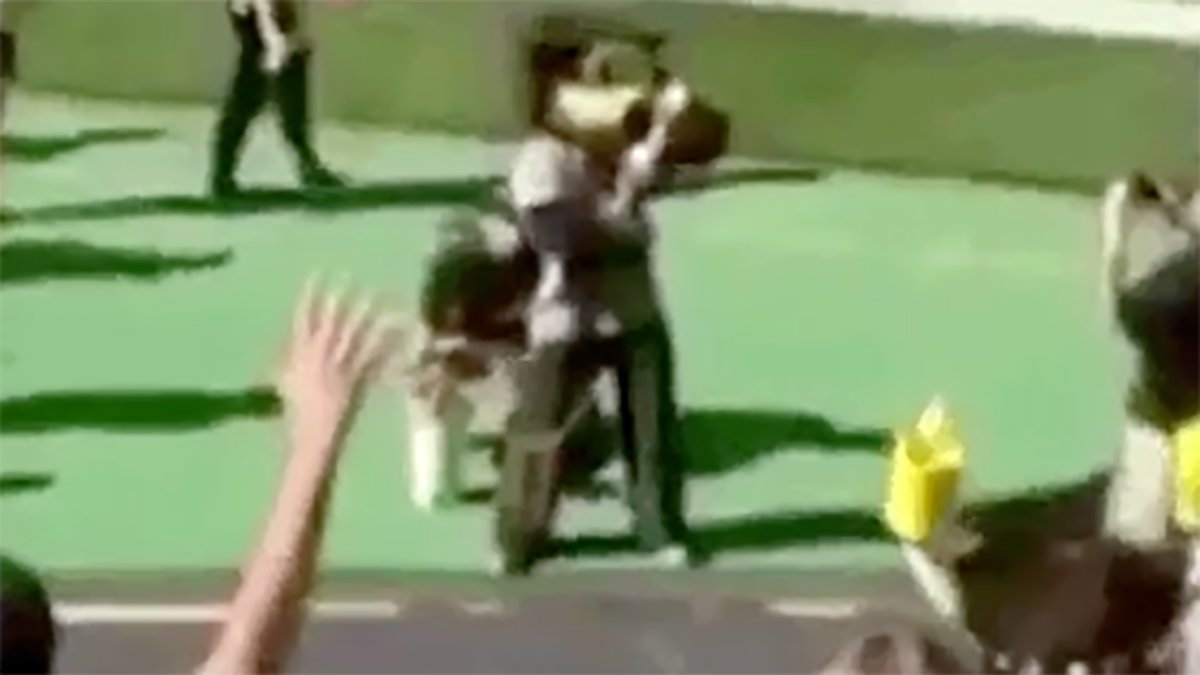 Chicago Buffaloes Mascot Shoots Himself In The Groin With T Shirt Cannon 7816