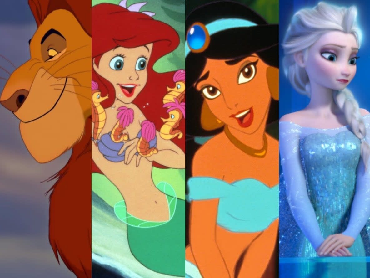 Animation celebration: (from left) ‘The Lion King’, ‘The Little Mermaid’, ‘Aladdin’ and ‘Frozen’ (Disney)