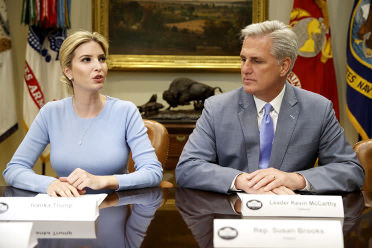 Ivanka Trump at a meeting with congressional leaders.