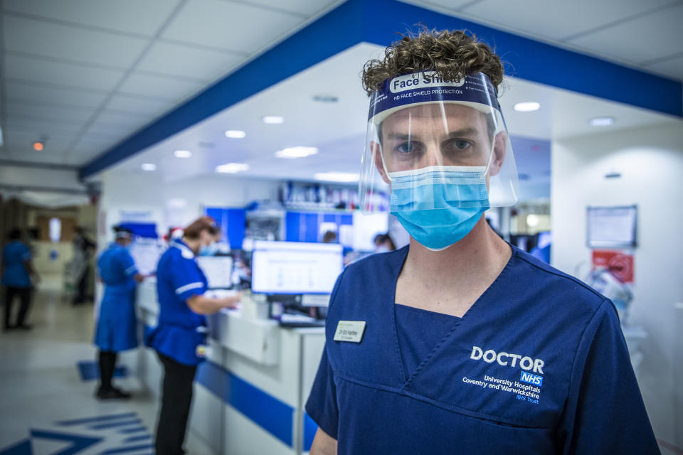 Emergency Department Consultant Ed Hartley at University Hospital Coventry & Warwickshire. (BBC/Label 1/Ryan McNamara)