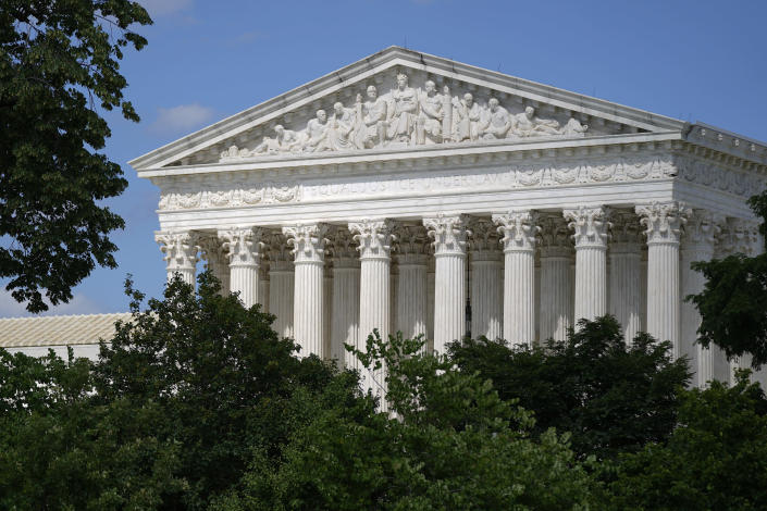 FILE - The U.S. Supreme Court building on Capitol Hill in Washington, June 9, 2022. (AP Photo/Patrick Semansky, File)