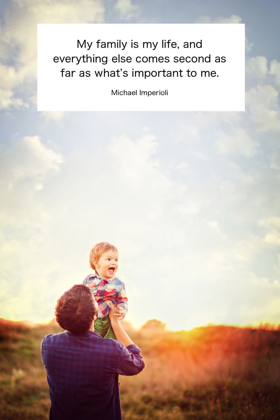 <p>"My family is my life, and everything else comes second as far as what’s important to me."</p>