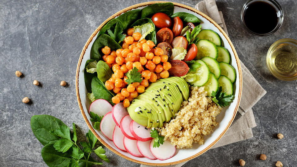 salad with lots of veggies