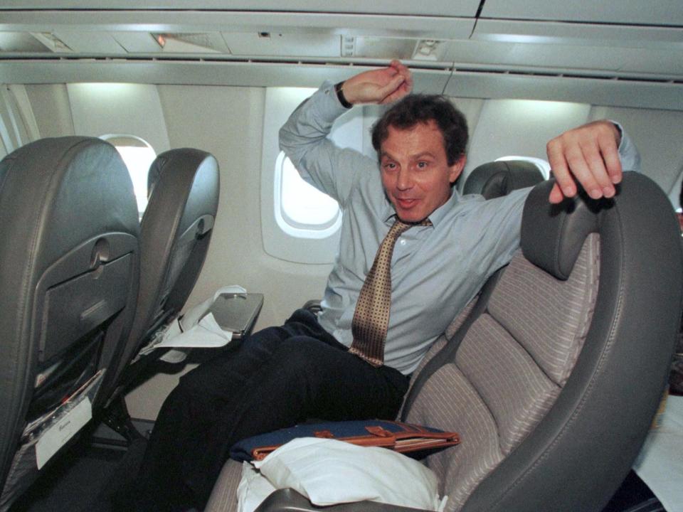Tony Blair on the Concorde