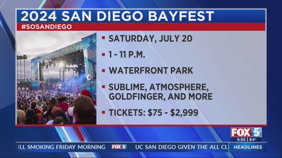 San Diego Bayfest announces 2024 lineup (FOX 5/KUSI)