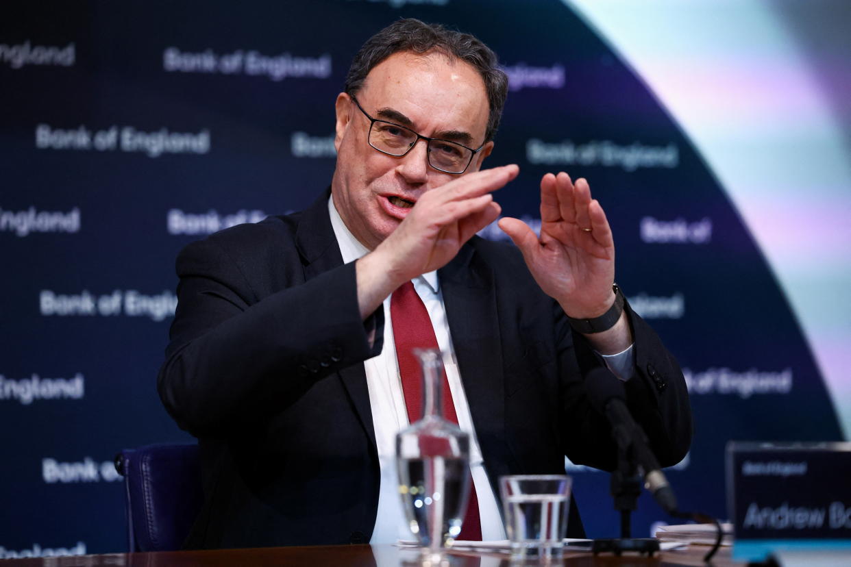 interest rates Governor of the Bank of England, Andrew Bailey attends the biannual Financial Stability Report press conference, at the Bank of England, in London, Britain, December 6, 2023. REUTERS/Hannah McKay/Pool