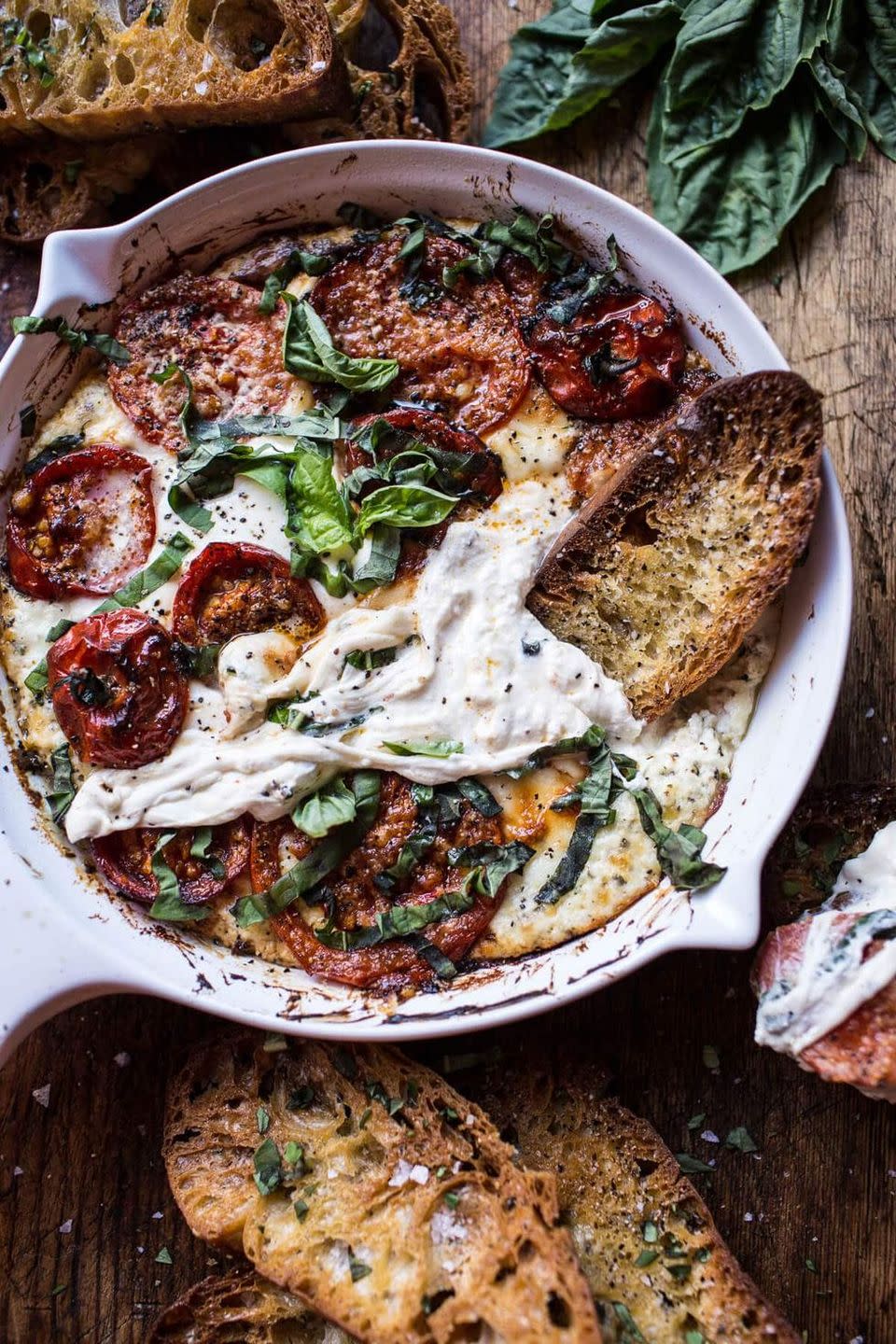 Margherita Pizza Dip With Burrata