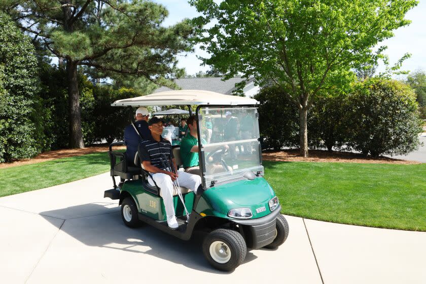 AUGUSTA, GEORGIA - APRIL 02: Tiger Woods