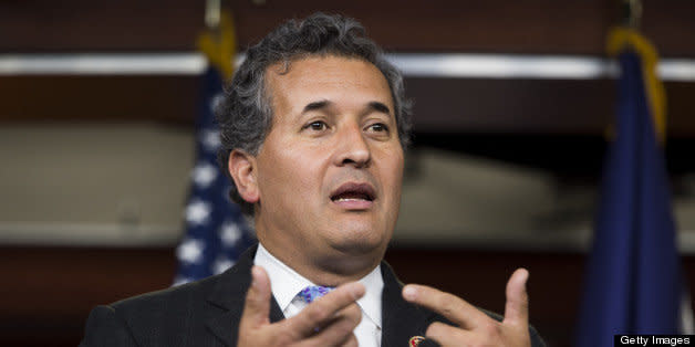 UNITED STATES - APRIL 11: Rep. Juan Vargas, D-Calif., speaks during the news conference on the New Democrat Coalition Immigration Task Force's release of 'immigration reform principles' on Thursday, April 11, 2013. (Photo By Bill Clark/CQ Roll Call) (Photo: )