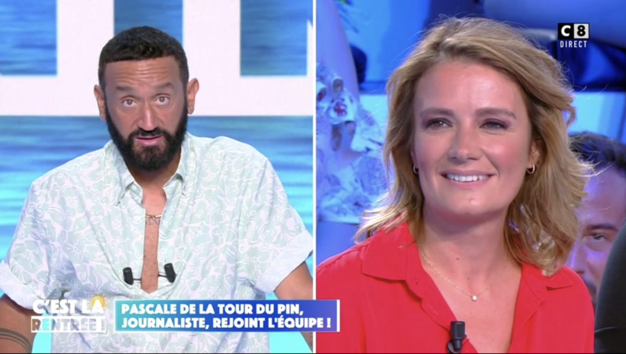 Ce lundi 4 septembre, TPMP fait sa rentrée. À cette occasion, Cyril Hanouna a présenté ses nouveaux chroniqueurs, dont l'ancienne journaliste de BFMTV et de LCI, Pascale de la Tour du Pin. (Capture d'écran C8)