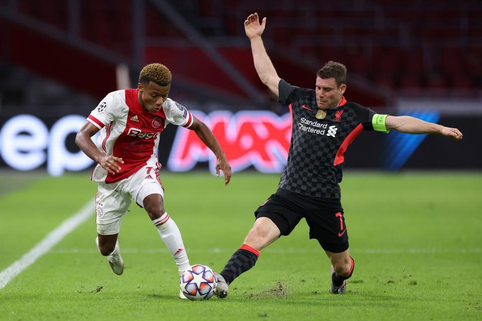 James Milner against Ajax (AFP via Getty Images)