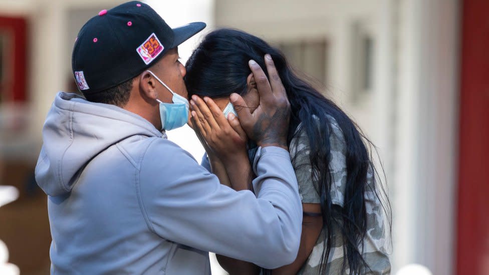 Migrantes venezolanos en Martha's Vineyard.