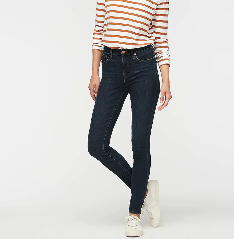 9" high-rise toothpick jean in Point Lake wash