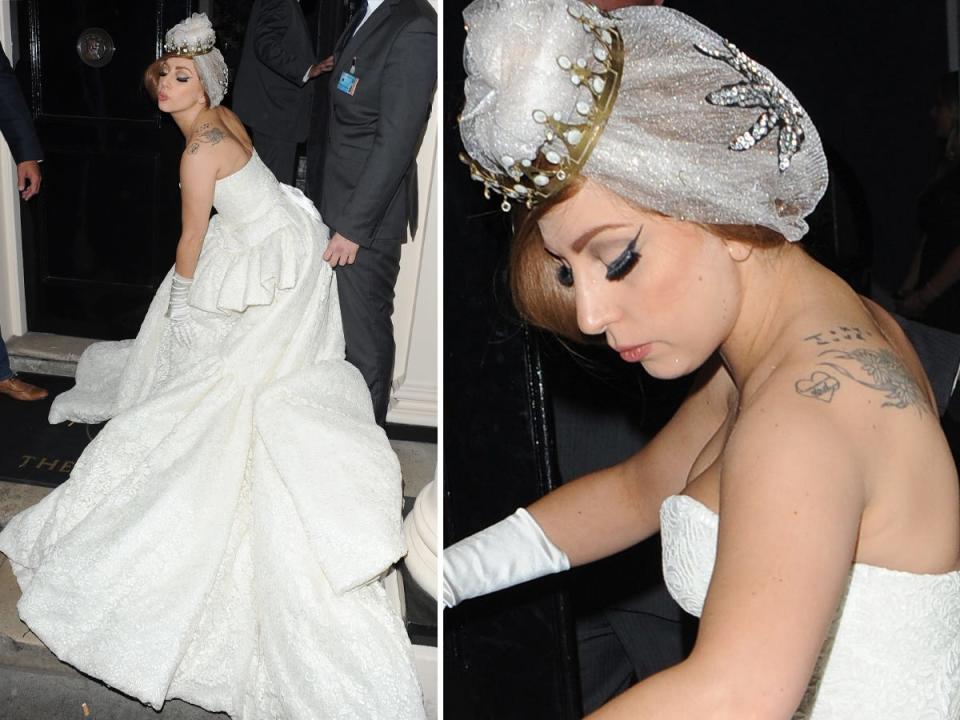Lady Gaga at The Arts Club in London, England, on September 9, 2012.