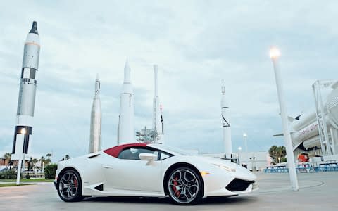 A Lamborghini is one way to tour the US space centres - Credit: SYSTEM