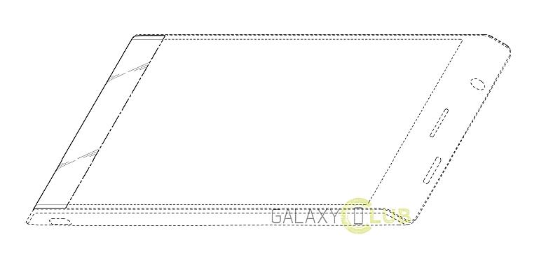 ▲從另張概念圖來看，Samsung的手機正面，其下切式弧型設計依然存在，但正面上方的區塊，則出現了獨立的副顯示螢幕設計。