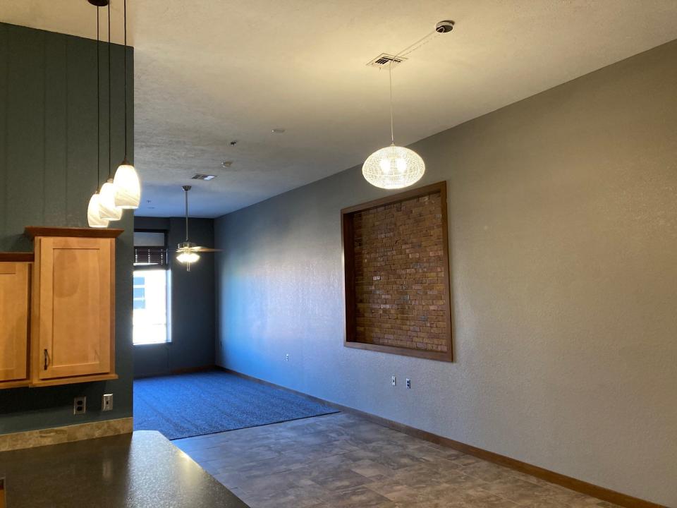 An inside look at an upstairs loft in the Kress Building. Brian Richardson owns 30 lofts, including this one, along Santa Fe Avenue in downtown Salina