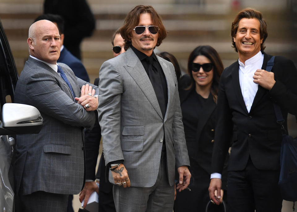 Johnny Depp at the High Court in London in the wake of his libel action against The Sun newspaper. (AFP/Getty)
