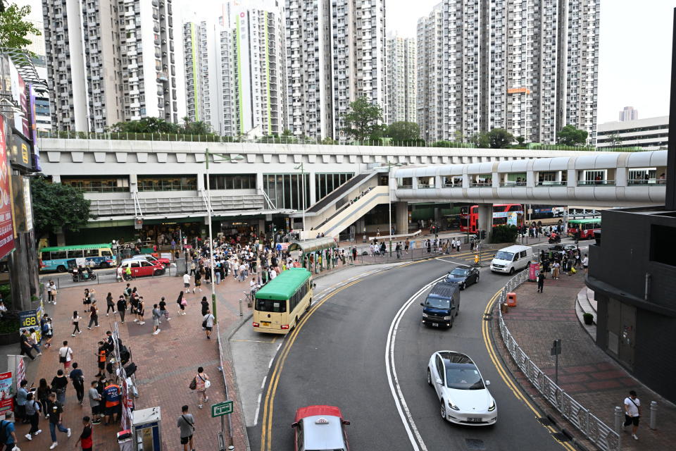 Kwai chung plaza shopping mall and Kwai fong mtr staion, Hong Kong - 05/20/2023 18:30:56 +0000.