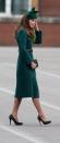 <p>The Duchess finished off her look with a green, felt Gina Foster hat. (Photo: PA) </p>