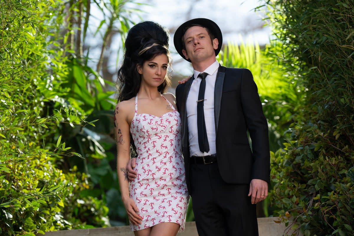 Marisa Abela (Amy Winehouse) and Jack O’Connell (Blake Fielder-Civil) in  ‘Back to Black’ (Focus Features/StudioCanal)
