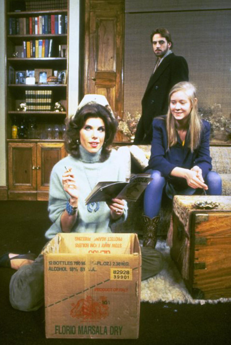 A blast from the past: Baranski and Nixon on the set of 