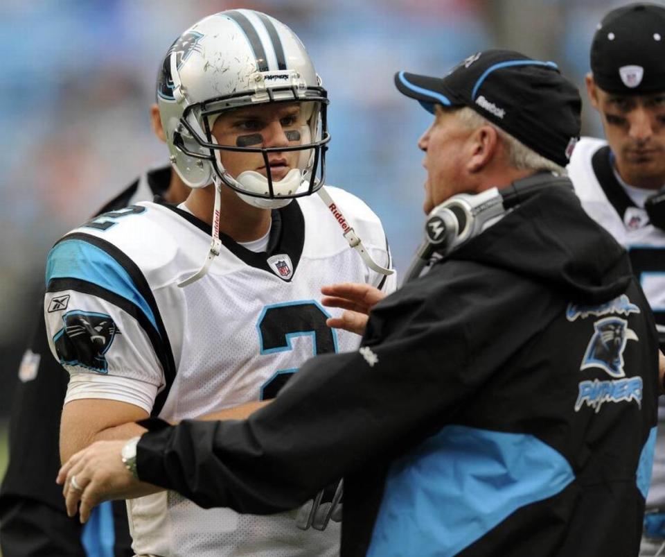 In 2010, Carolina quarterback Jimmy Clausen and head coach John Fox were the faces of one of the worst Panthers teams ever. They have reunited in Chicago, and Clausen will start for the Bears on Sunday in Seattle.