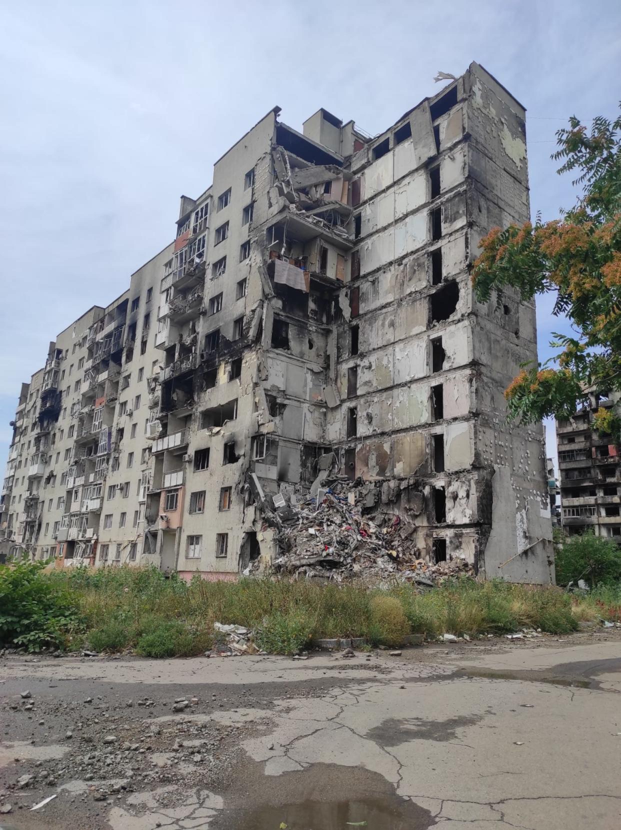 Anastasiia Kravtsova's apartment in Mariupol was destroyed last year.