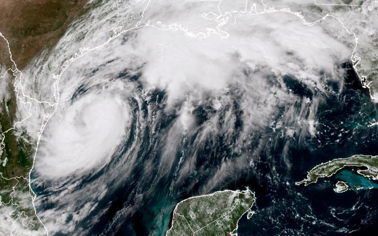 Tropical Storm Francine in the Gulf of Mexico on Tuesday