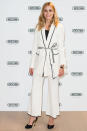 <p>Olivia oozed sophisticated in this monochrome twist on a trouser suit. <i>[Photo: Getty]</i></p>