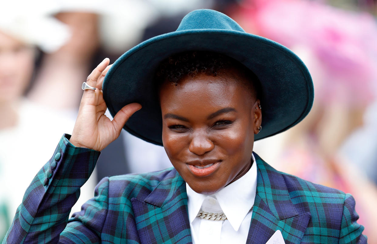 ASCOT, UNITED KINGDOM - JUNE 18: (EMBARGOED FOR PUBLICATION IN UK NEWSPAPERS UNTIL 24 HOURS AFTER CREATE DATE AND TIME) Nicola Adams attends day 5 of Royal Ascot at Ascot Racecourse on June 18, 2022 in Ascot, England. (Photo by Max Mumby/Indigo/Getty Images)