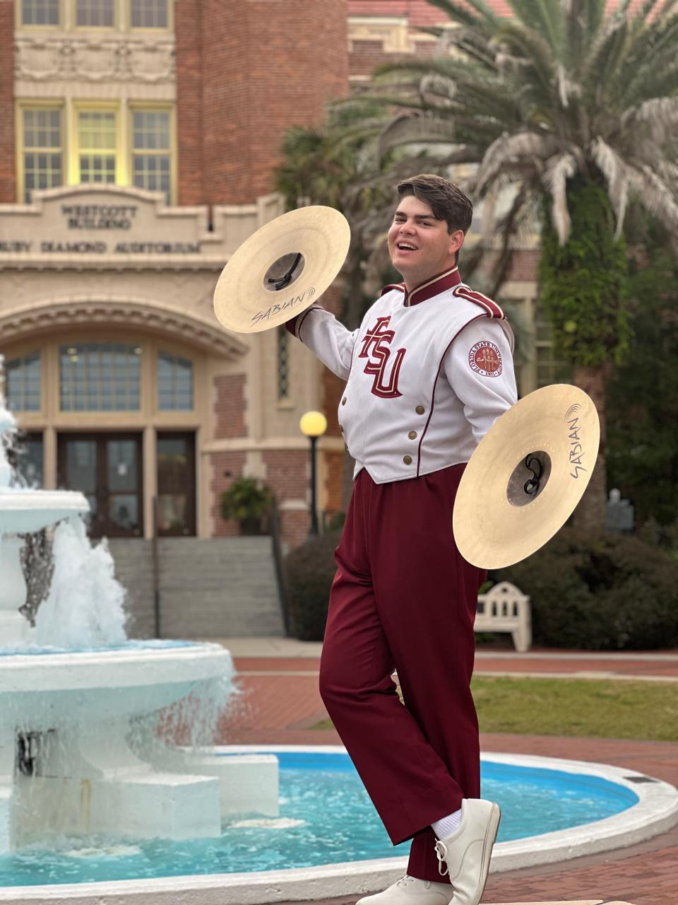 Aidan Wester is a junior at Florida State University and is a cymbal player on FSU's Marching Chiefs band.