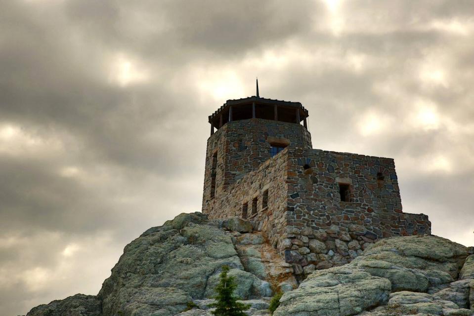 Lookout tower atop Black Elk Peak in the Black Hills.