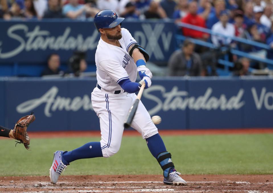 Kevin Pillar has some of the most important tools to be a great hitter, but he’s being held back by one particular flaw. (Tom Szczerbowski/Getty Images)