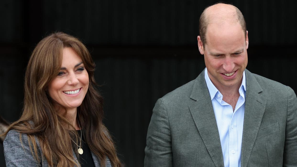  Prince William and Kate’s parenting routine could be switched up. Seen here are the Prince and Princess of Wales during their visit to We Are Farming Minds charity . 