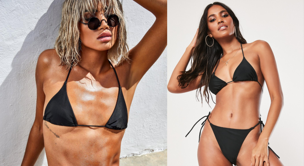 The bikini, which sold out quickly, has been slammed for being "unsustainable". [Photo: Missguided]