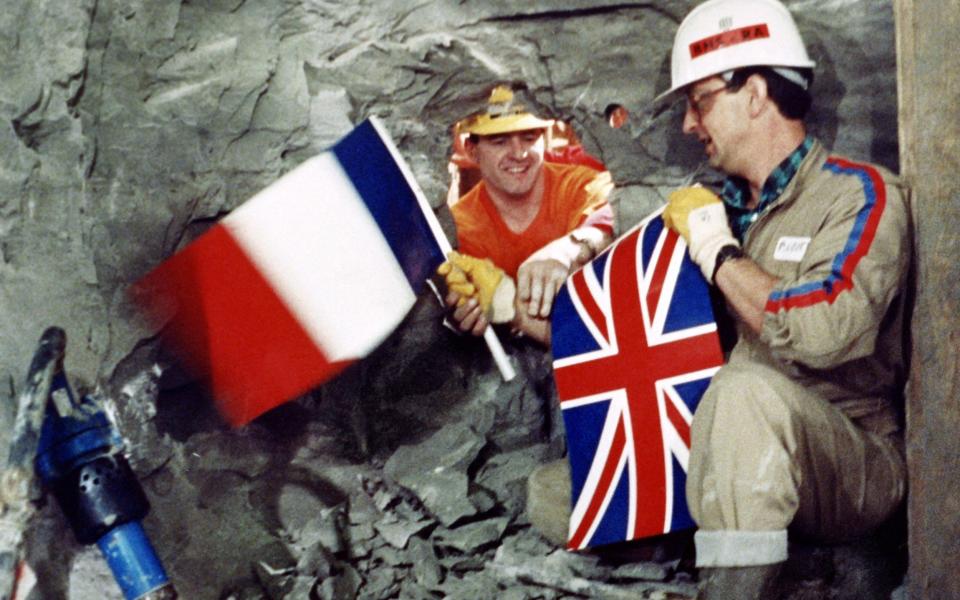 While the project was being completed in 1990, French and British engineers came together.