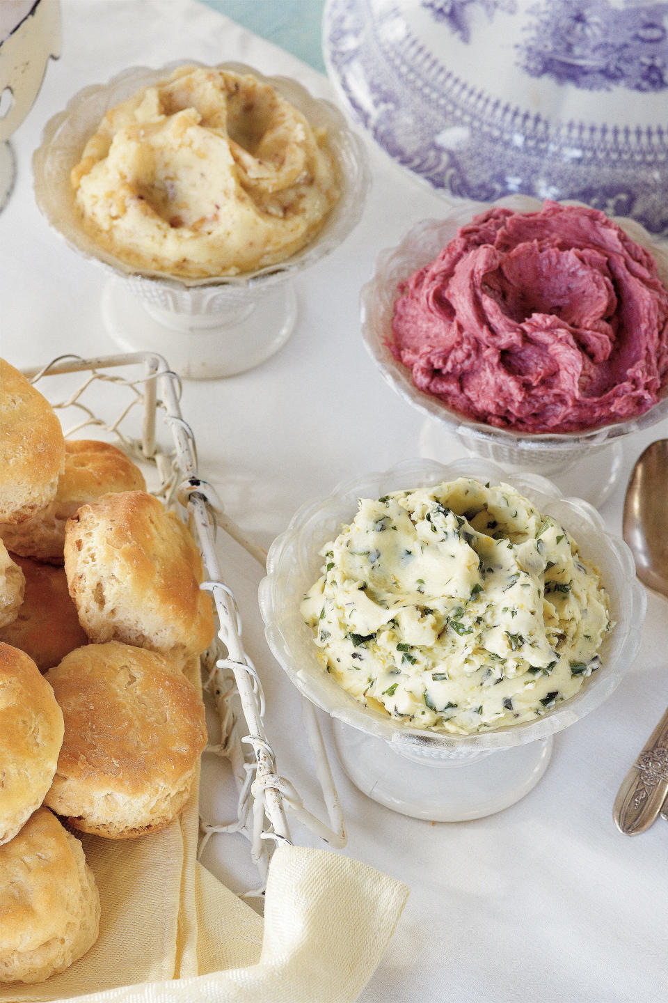 Quick Buttermilk Biscuits with Flavored Butter